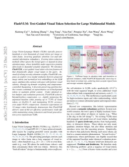FlashVLM: Text-Guided Visual Token Selection for Large Multimodal Models