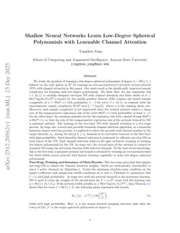 Shallow Neural Networks Learn Low-Degree Spherical Polynomials with Learnable Channel Attention