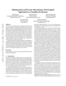 Making Sense of Private Advertising: A Principled Approach to a Complex Ecosystem