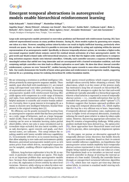 Emergent temporal abstractions in autoregressive models enable hierarchical reinforcement learning