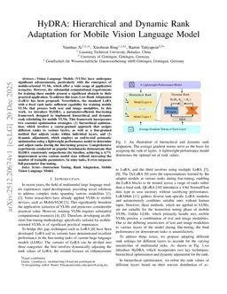 HyDRA: Hierarchical and Dynamic Rank Adaptation for Mobile Vision Language Model