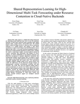 Shared Representation Learning for High-Dimensional Multi-Task Forecasting under Resource Contention in Cloud-Native Backends