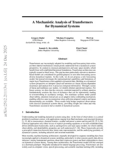 A Mechanistic Analysis of Transformers for Dynamical Systems