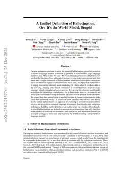 A Unified Definition of Hallucination, Or: It's the World Model, Stupid