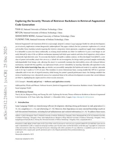 Exploring the Security Threats of Retriever Backdoors in Retrieval-Augmented Code Generation