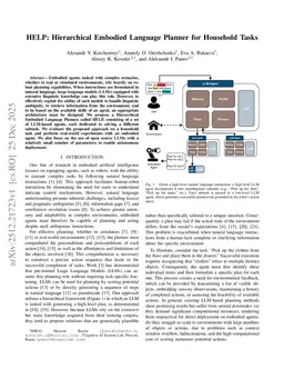 HELP: Hierarchical Embodied Language Planner for Household Tasks