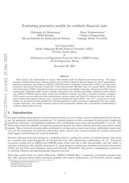 Synthetic Financial Data Generation for Enhanced Financial Modelling