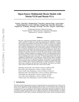 Open-Source Multimodal Moxin Models with Moxin-VLM and Moxin-VLA