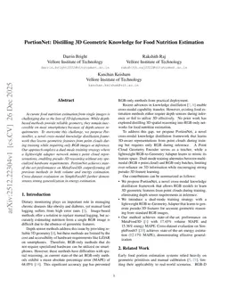 PortionNet: Distilling 3D Geometric Knowledge for Food Nutrition Estimation