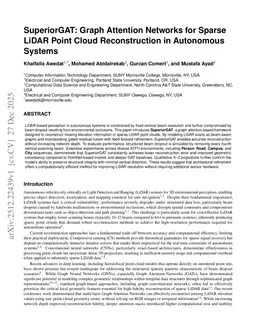 SuperiorGAT: Graph Attention Networks for Sparse LiDAR Point Cloud Reconstruction in Autonomous Systems