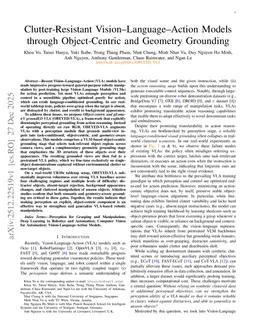 Clutter-Resistant Vision-Language-Action Models through Object-Centric and Geometry Grounding