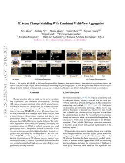3D Scene Change Modeling With Consistent Multi-View Aggregation