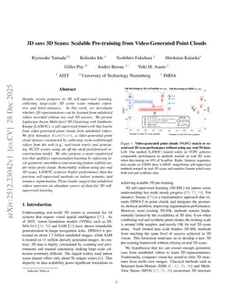 3D sans 3D Scans: Scalable Pre-training from Video-Generated Point Clouds
