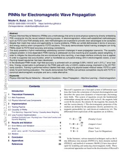 PINNs for Electromagnetic Wave Propagation
