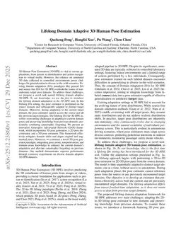 Lifelong Domain Adaptive 3D Human Pose Estimation