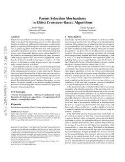 Parent Selection Mechanisms in Elitist Crossover-Based Algorithms