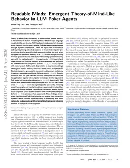 Readable Minds: Emergent Theory-of-Mind-Like Behavior in LLM Poker Agents