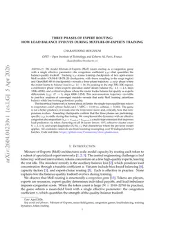 Three Phases of Expert Routing: How Load Balance Evolves During Mixture-of-Experts Training