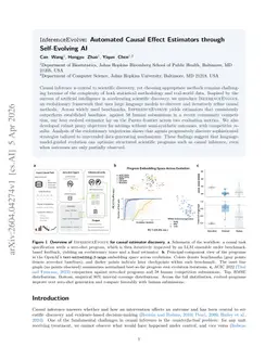InferenceEvolve: Towards Automated Causal Effect Estimators through Self-Evolving AI