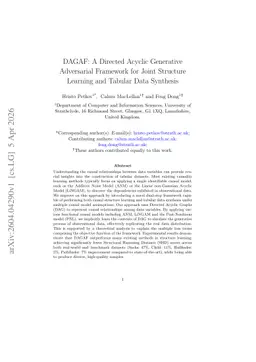 DAGAF: A directed acyclic generative adversarial framework for joint structure learning and tabular data synthesis