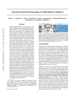 Structured Causal Video Reasoning via Multi-Objective Alignment