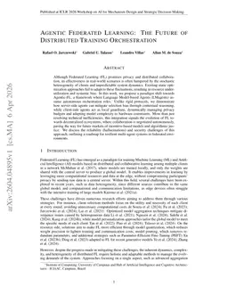 Agentic Federated Learning: The Future of Distributed Training Orchestration