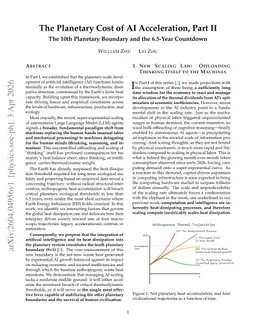 The Planetary Cost of AI Acceleration, Part II: The 10th Planetary Boundary and the 6.5-Year Countdown