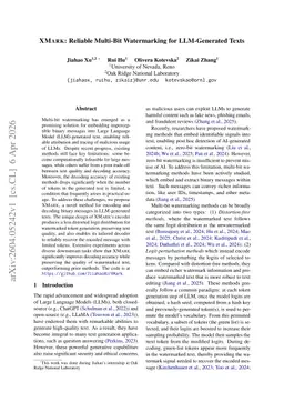 XMark: Reliable Multi-Bit Watermarking for LLM-Generated Texts