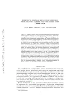 Extending Tabular Denoising Diffusion Probabilistic Models for Time-Series Data Generation