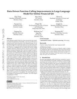 Data-Driven Function Calling Improvements in Large Language Model for Online Financial QA