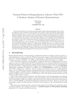 Training Without Orthogonalization, Inference With SVD: A Gradient Analysis of Rotation Representations