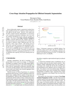 Cross-Stage Attention Propagation for Efficient Semantic Segmentation