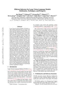 Efficient Inference for Large Vision-Language Models: Bottlenecks, Techniques, and Prospects