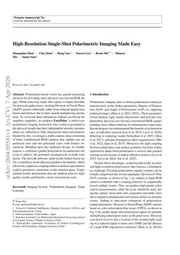 High-Resolution Single-Shot Polarimetric Imaging Made Easy