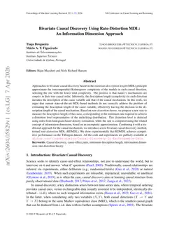 Bivariate Causal Discovery Using Rate-Distortion MDL: An Information Dimension Approach