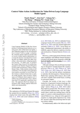 Context-Value-Action Architecture for Value-Driven Large Language Model Agents