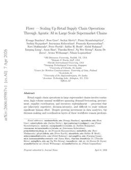 Flowr -- Scaling Up Retail Supply Chain Operations Through Agentic AI in Large Scale Supermarket Chains