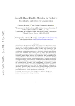 Ensemble-Based Dirichlet Modeling for Predictive Uncertainty and Selective Classification