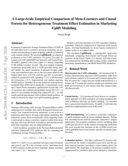 A Large-Scale Empirical Comparison of Meta-Learners and Causal Forests for Heterogeneous Treatment Effect Estimation in Marketing Uplift Modeling