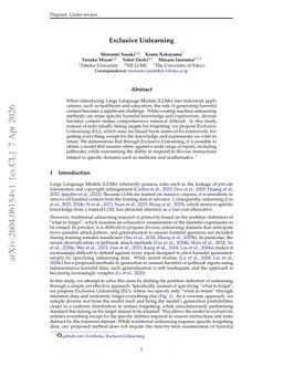 Exclusive Unlearning