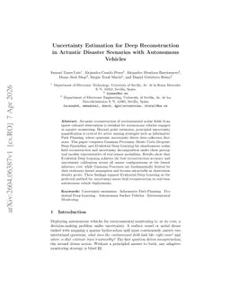 Uncertainty Estimation for Deep Reconstruction in Actuatic Disaster Scenarios with Autonomous Vehicles