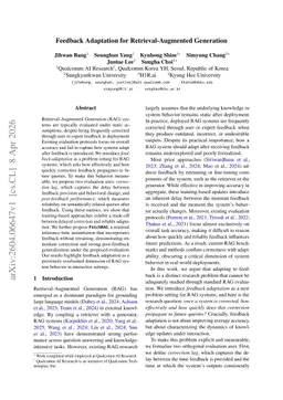 Feedback Adaptation for Retrieval-Augmented Generation