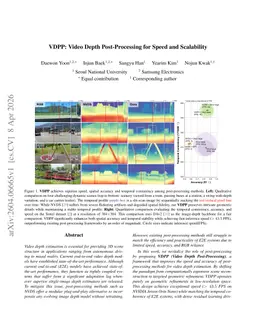 VDPP: Video Depth Post-Processing for Speed and Scalability