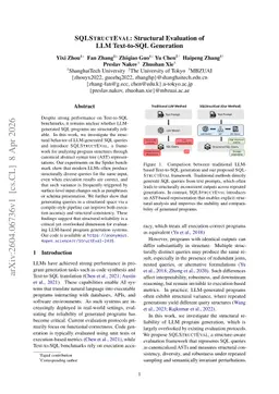 SQLStructEval: Structural Evaluation of LLM Text-to-SQL Generation