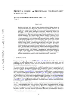 Riemann-Bench: A Benchmark for Moonshot Mathematics