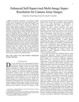 Enhanced Self-Supervised Multi-Image Super-Resolution for Camera Array Images