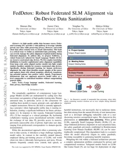 FedDetox: Robust Federated SLM Alignment via On-Device Data Sanitization