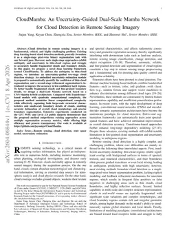 CloudMamba: An Uncertainty-Guided Dual-Scale Mamba Network for Cloud Detection in Remote Sensing Imagery