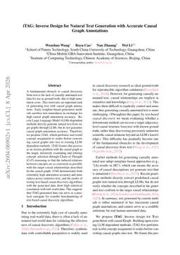 iTAG: Inverse Design for Natural Text Generation with Accurate Causal Graph Annotations