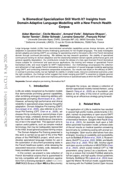 Is Biomedical Specialization Still Worth It? Insights from Domain-Adaptive Language Modelling with a New French Health Corpus